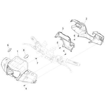 Boîtier Piaggio Medley 125 ABS E5 2021-2022 (EMEA)