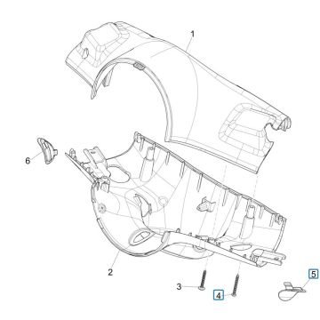 Caches de guidon Vespa Primavera 125 4T 3V ie ABS