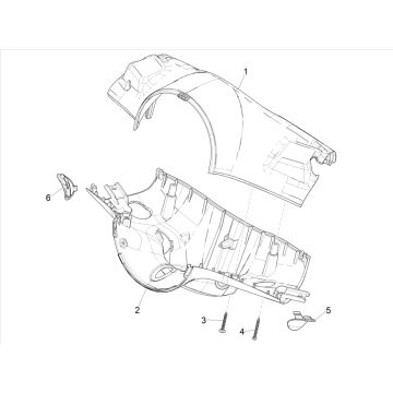 Couvre-volants pour Vespa Elettrica 25/KMH SCH E5 2021 (EMEA)