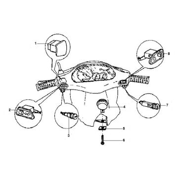 Commutateur de direction Gilera Runner 98-2005 2 temps