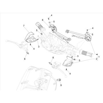 Commodo de guidon Vespa Sprint 125 3V ie ABS Euro 5 2021