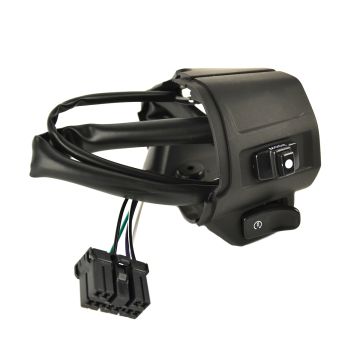 Commutateur droit DMP noir mat Vespa Primavera 50 2 temps/4 temps/Sprint 50 2 temps/4 temps - avec cache avant et faisceau de câbles