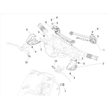 Interrupteurs de direction Vespa Elettrica 25/KMH SCH E5 2021 (EMEA)