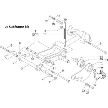 Sous-châssis AC Piaggio Zip 2000 4 temps