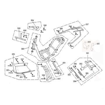 Pièces de cadre Chine grande Retro Euro4
