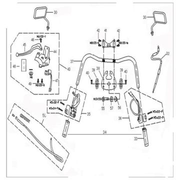 Pièces de direction Chine Grande Retro Euro4