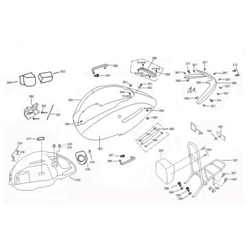 Revêtement moto China Grande Retro noir