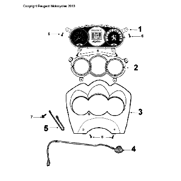 Comptoir de cockpit Peugeot Citystar 50 Noir