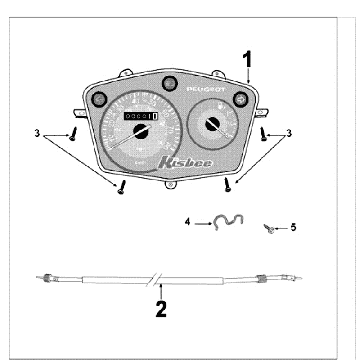 Teller Peugeot Kisbee RS Noir Mat