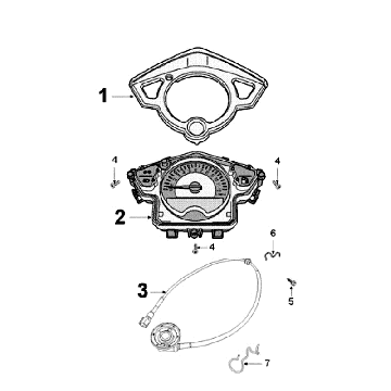 Compteur Peugeot Speedfight 3 4 temps rouge
