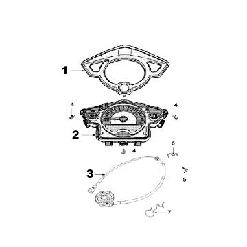 Compteur Peugeot Speedfight 3 AC Rouge