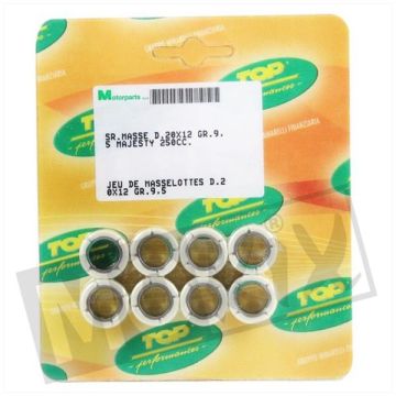 Jeu de rouleaux de variateur (8 rouleaux) 25x15 Performances optimales