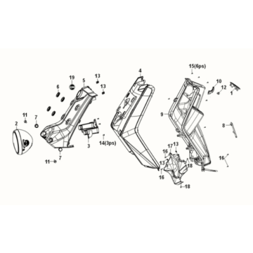 Capot supérieur Sym E-XPRO 45KM/H 2020-2021 Blanc (WH-8018P)