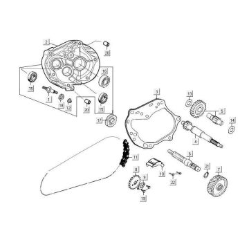 Transmission Kymco Maxxer 90 Noir