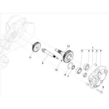 Boîte de vitesses 4 temps Piaggo Zip (injection euro5 IGET)