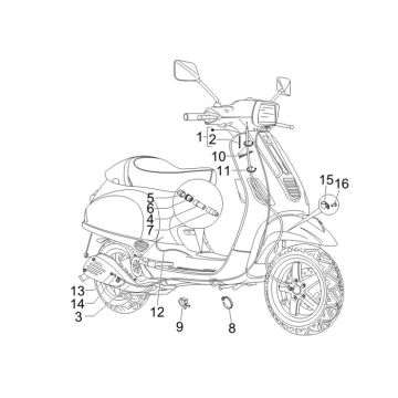 Câbles Vespa S 50 2T AC