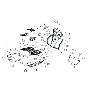 Marchepied- Spoiler inférieur Generic Roc rouge 2010 2 temps 25