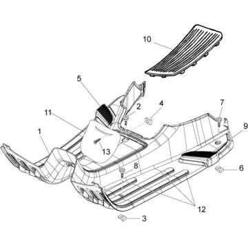 Marchepied Vespa Lx 25km 4 temps 2 soupapes vert 328/A