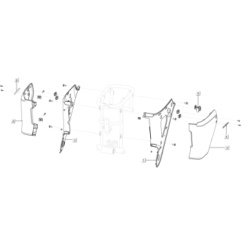 Capots arrière Niu U Series blanc