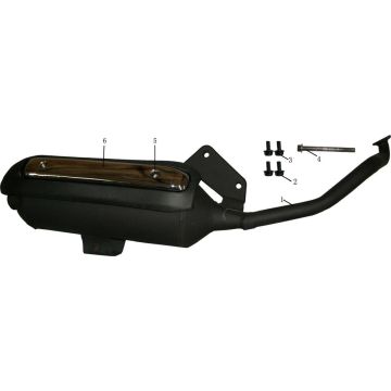 Echappement China Touring rouge