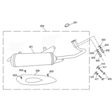 Pot d'échappement Giantco Venus I bleu