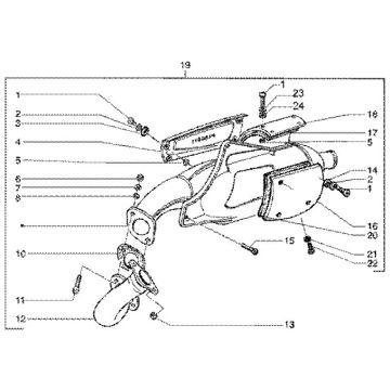 Echappement Gilera Runner 180cc FXR 2 temps