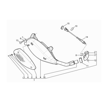 Pot d'échappement Vespa GTV 250 4T 4V IE