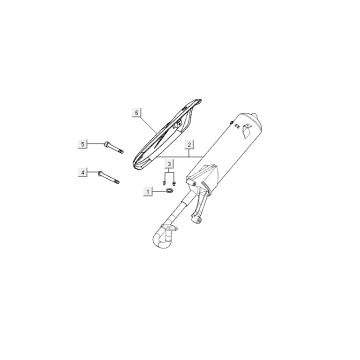 Pot d'échappement Kymco Agility 12' 4 temps bleu sportif