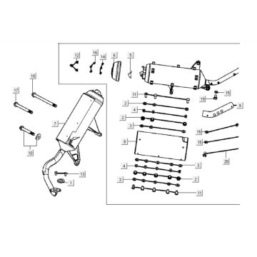 Pot d'échappement Kymco Grand Dink 250cc
