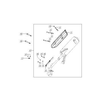 Echappement Kymco Like 4 temps diamant blanc comme T T