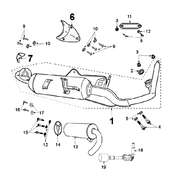 Pot d'échappement Peugeot Jet Force LC blanc
