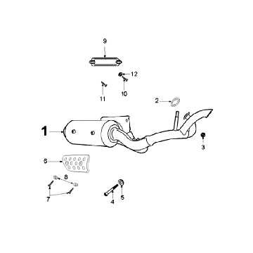 Pot d'échappement Peugeot Ludix 10 Noir