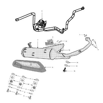 Pot d'échappement Peugeot Tweet 4 temps