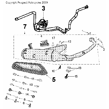 Pot d'échappement Peugeot Tweet vieux noir mat