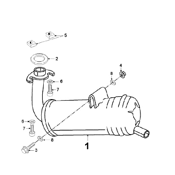 Pot d'échappement Peugeot Vogue Noir