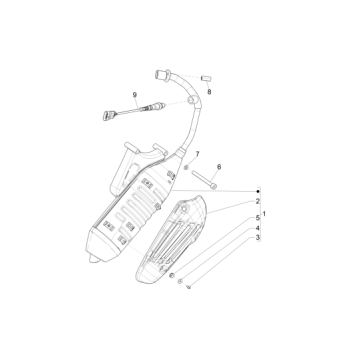 Echappement Vespa Primavera 4 temps 3 soupapes (injection euro4 iget)