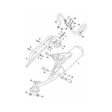 Pot d'échappement Yamaha Aerox 4 temps 2014