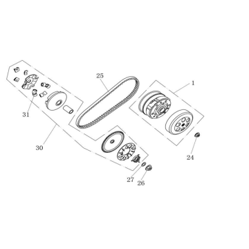 Accouplement de variateur AGM Ape50 marron