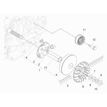 Variateur - V-snaar Piaggio Beverly 300 IE ABS Euro 4 2016-2020