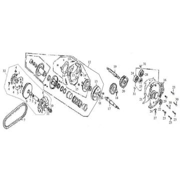 Pièces de variateur Santini Firenze 125cc