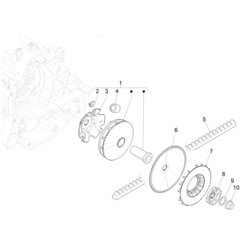 Variateur Vespa Sprint 4 temps et 3 soupapes (injection euro5 IGET)