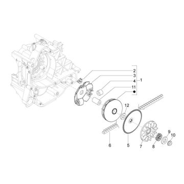 Variateur Vespa Lx 25km 4 temps 2 soupapes