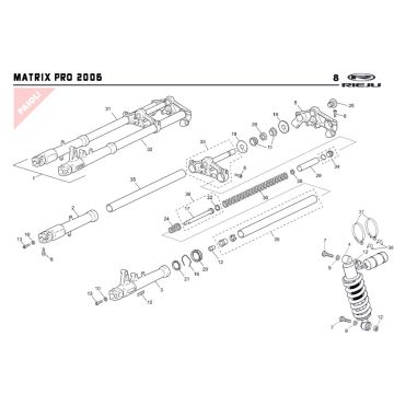 Suspension 2 Rieju Rs2 pro green 2009 2 temps