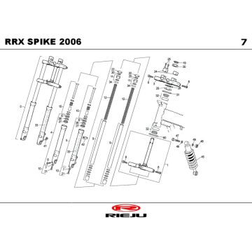 Suspension 2 Rieju Spike-X blanc 2009 2 temps