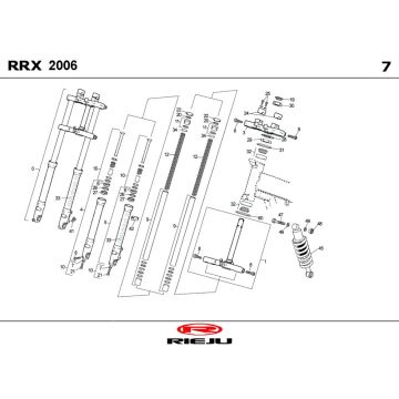 Suspension Rieju RRX rouge 2008 2 temps