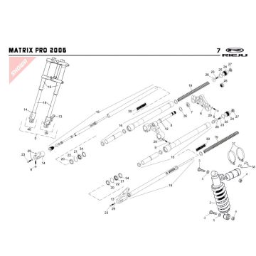 Suspension Rieju Rs2 pro orange 2009 2 temps