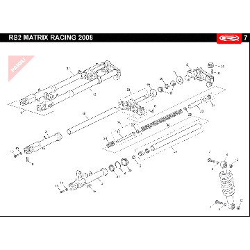 Suspension Rieju Rs2 racing black 2010 2 temps
