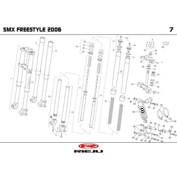 Suspension Rieju SMX pro noir 2004 2 temps
