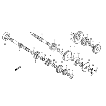 Boîte de vitesses Honda MB/MT/MTX 80