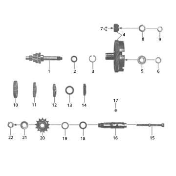 Boîte de vitesses Zundapp GTS 50 517-40L0